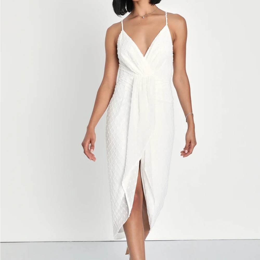 Lulus Swiss Dot Tulip Dress